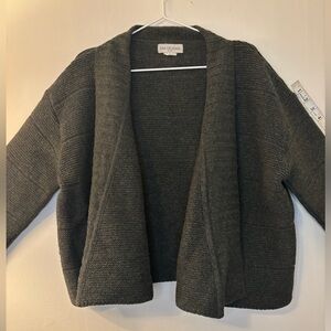 Dark green ivan grundhal cardigan with ribbed detail, women’s M/L